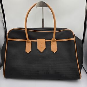 Yves Saint Laurent Black and Tan Travel Bag
